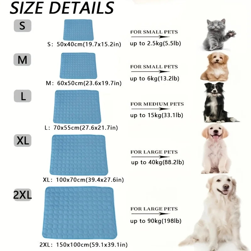 Durable xl dog cooling mat - summer bed for large dogs, small dogs & cats