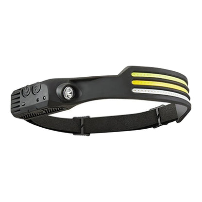 USB-Rechargeable LED Sensor Headlamp - Super Bright, Built-In Battery for Work/Camping/Hiking 