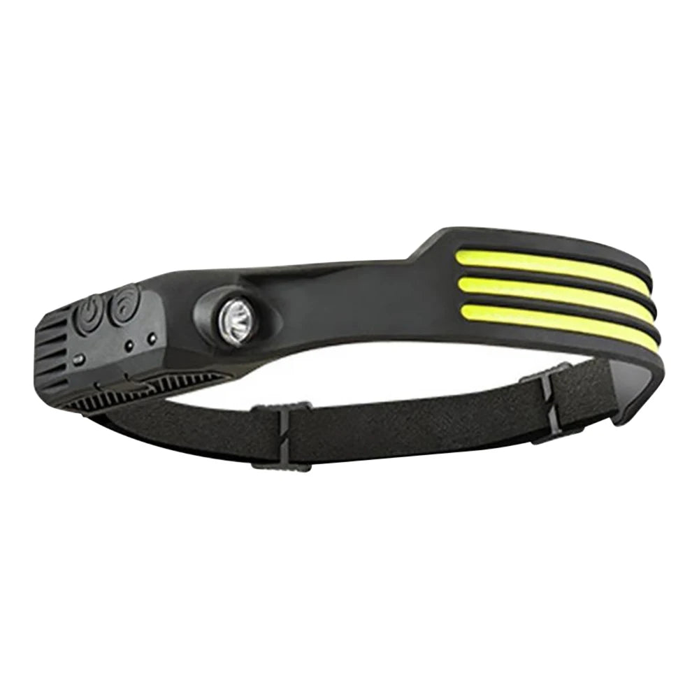 USB-Rechargeable LED Sensor Headlamp - Super Bright, Built-In Battery for Work/Camping/Hiking 